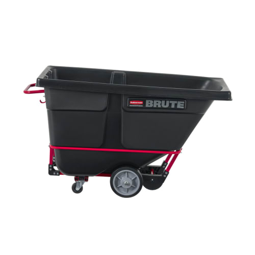 Rubbermaid Brute 1 Cubic Yard Rotomolded Tilt Truck, Standard Duty, Black